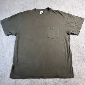 VTG High Sierra Mens Pocket T-Shirt Large Olive Green Short Sleeve Crew Neck USA